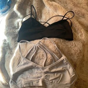 2 bralettes both comfy and strappy